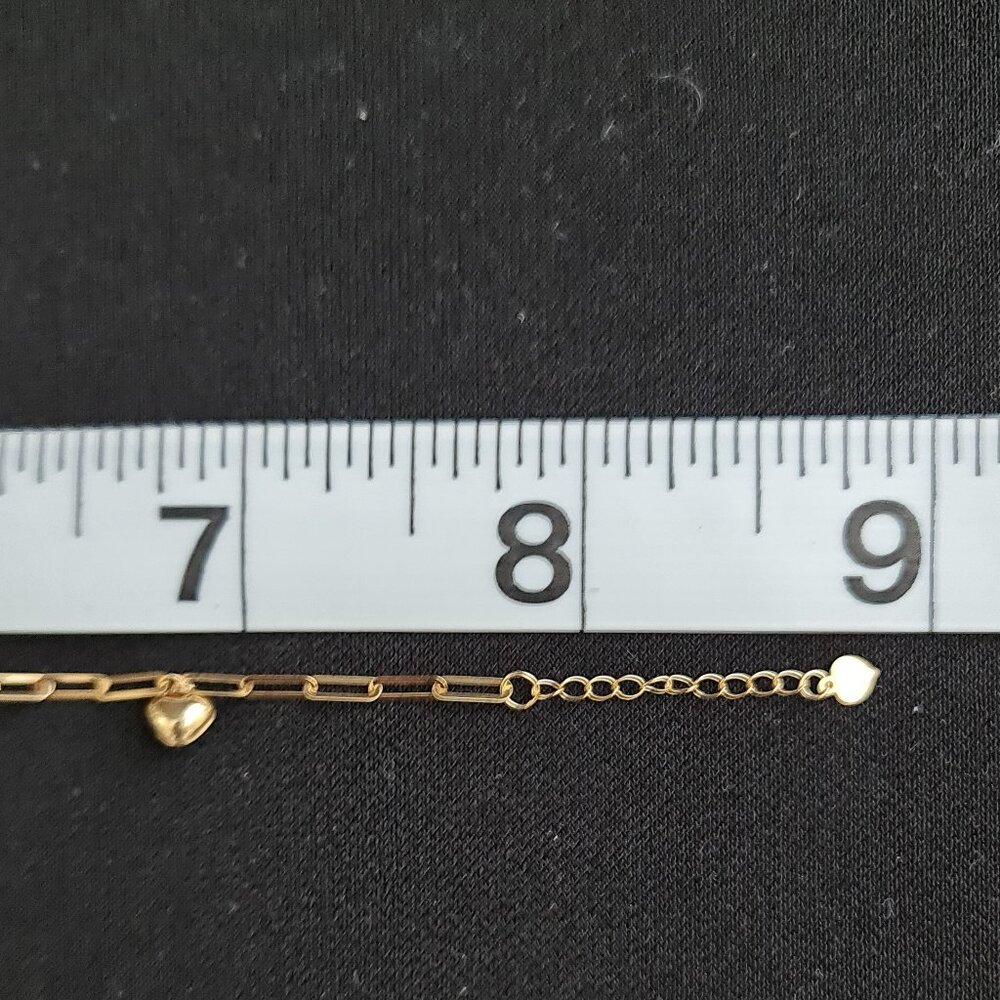 18k Bracelet with multiple small hearts charm - Picture 10 of 15